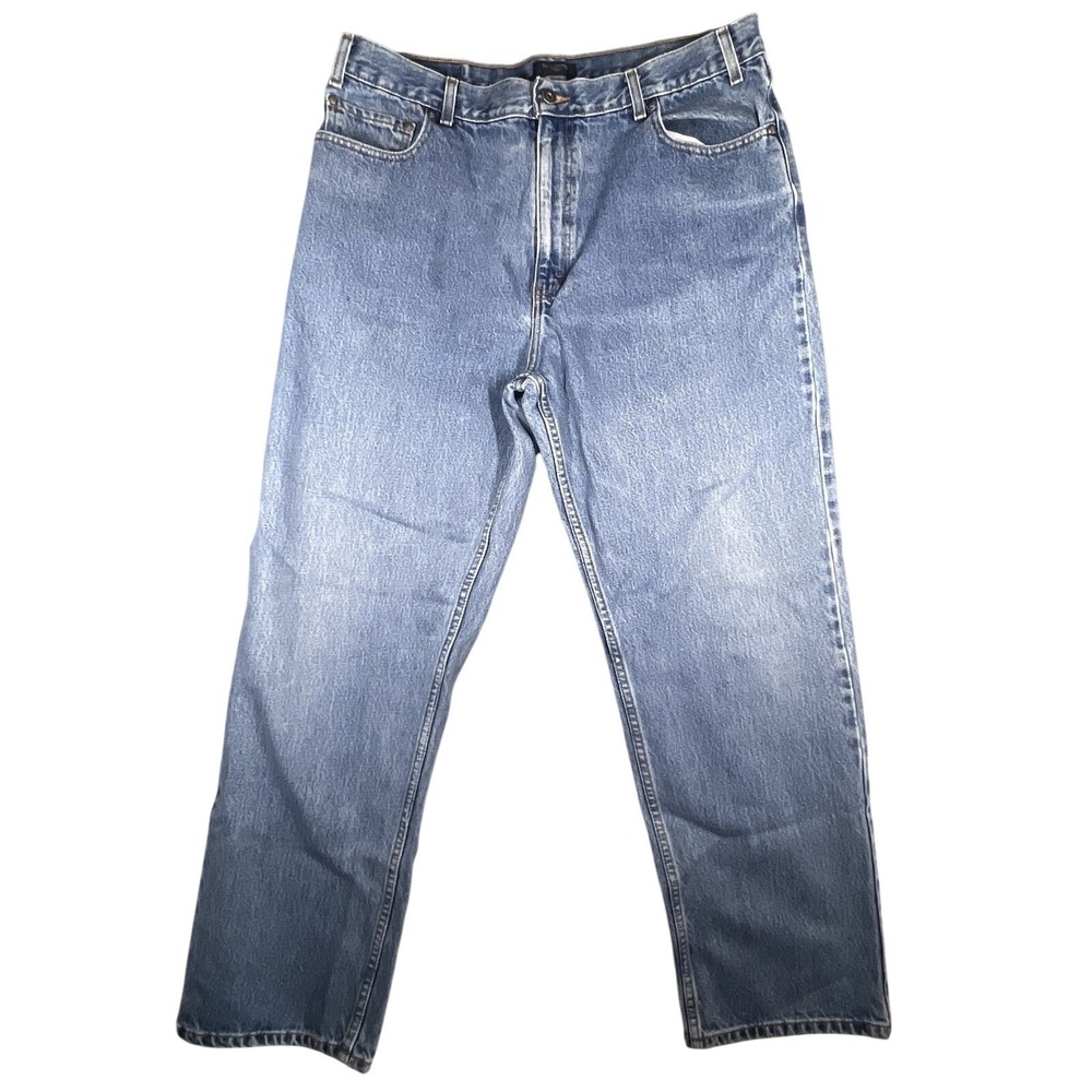 Dockers Men's Authentic Denim Jeans W38 L32 Relaxed Fit Blue 100% Cotton
